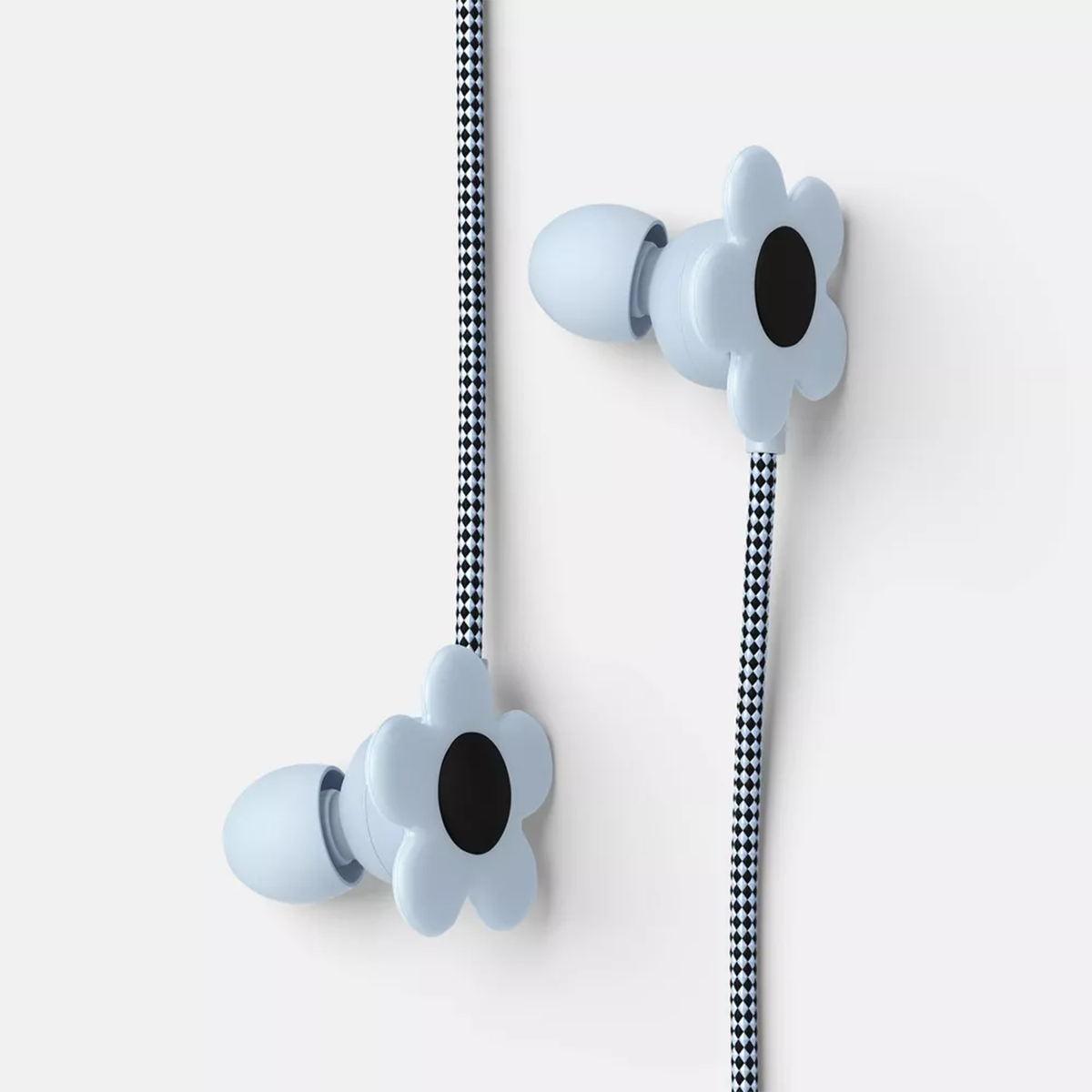 Écouteurs filaires à motif floral, prise audio 3,5 mm et micro intégré