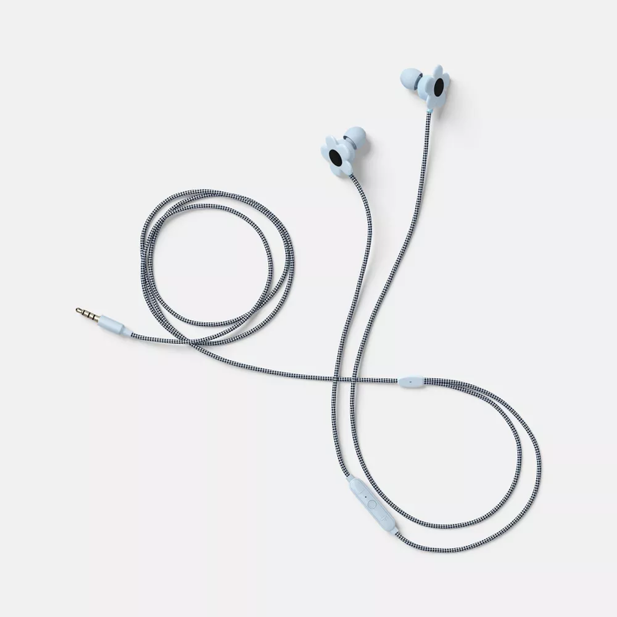 Écouteurs filaires à motif floral, prise audio 3,5 mm et micro intégré